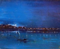 Hamid Alvi, 22 x 28 inch, Oil on Canvas, Seascape Painting, AC-HA-087 Hamid Alvi, 22 x 28 inch, Oil on Canvas, Seascape Painting, AC-HA-087